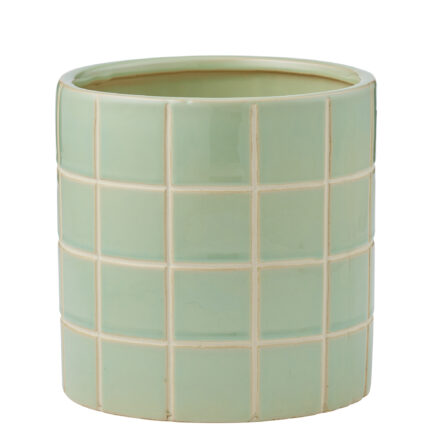 boyd ceramic tiled pot mint decorative planter displayed for styling.