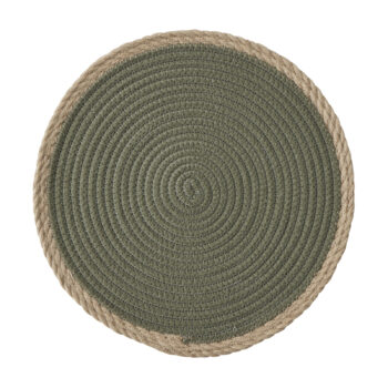 cotton jute harris round placemat statement piece decor displayed for interior styling.
