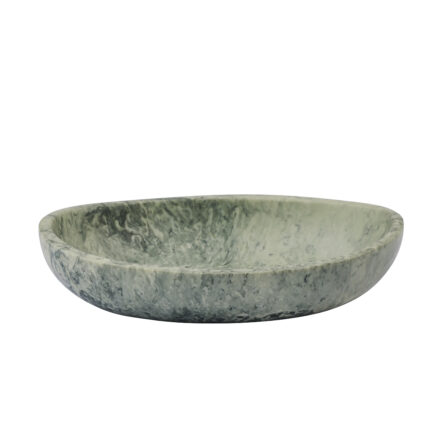 resin Wesley bowl - sage statement piece decor displayed for interior styling.