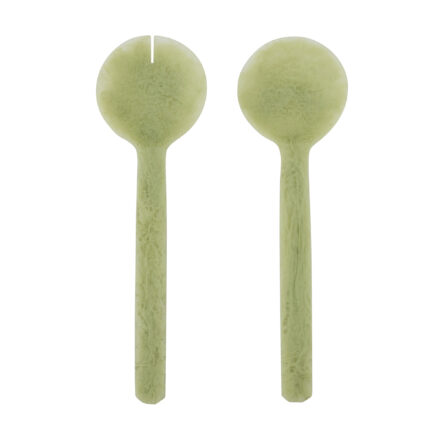 resin kip salad servers set 2 - papaya statement piece decor displayed for interior styling.