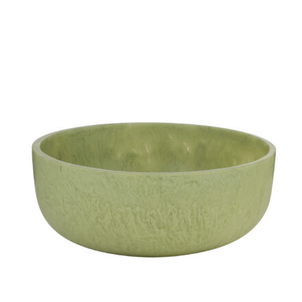 resin kip salad bowl - pistachio statement piece decor displayed for interior styling.