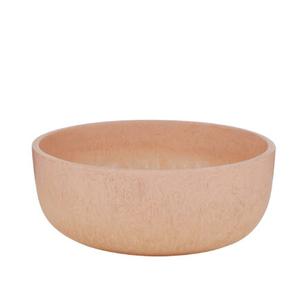 resin kip salad bowl - peach statement piece decor displayed for interior styling.