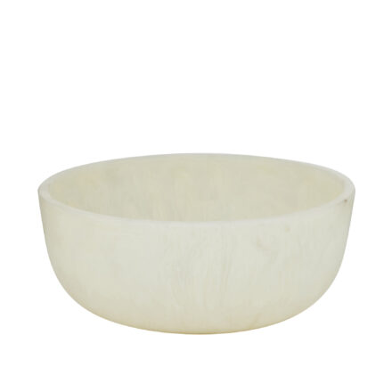 resin kip salad bowl - ivory statement piece decor displayed for interior styling.