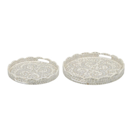 Gigi Inlay Trays Set 2 in Natural on a white background