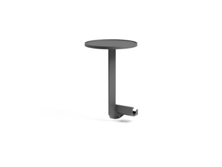 Nardi Maximo Outdoor Resin 33cm Round Table Attachment in Basalto, Cactus, Gesso and Terra, designed to clip onto the Maximo modular outdoor lounge