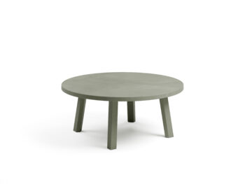 Nardi Maximo Outdoor Resin Coffee Table 70cm in Mini and Maxi heights, made from regenerated fibreglass resin and available in Basalto, Cactus, Gesso and Terra