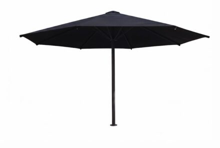 Ultrashade 4m commercial centrepost umbrellas with black canopies and black frames